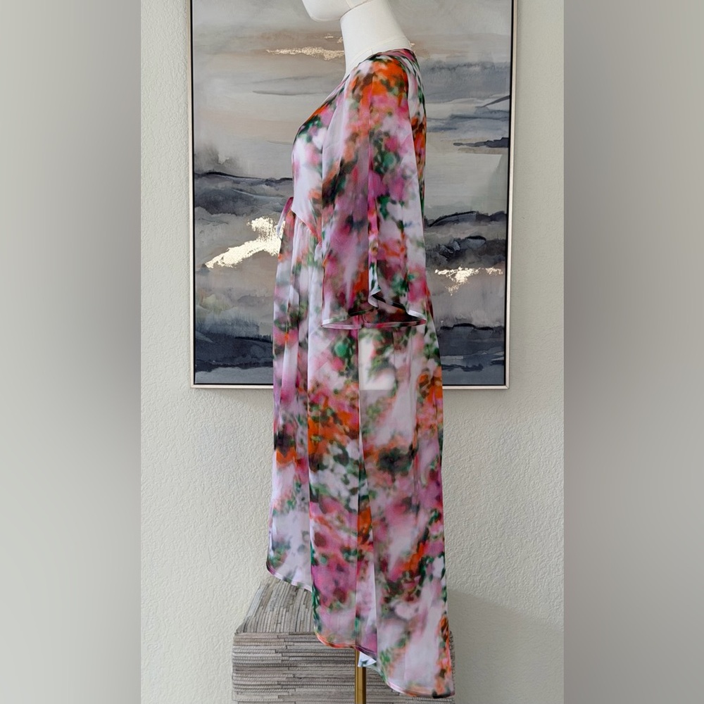 Like Mynded Elegant Floral Watercolor Swim Coverup - Picture 8 of 16